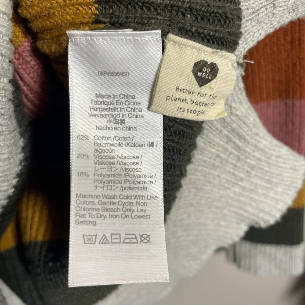 Madewell Sweater colorful striped pullover knit size small